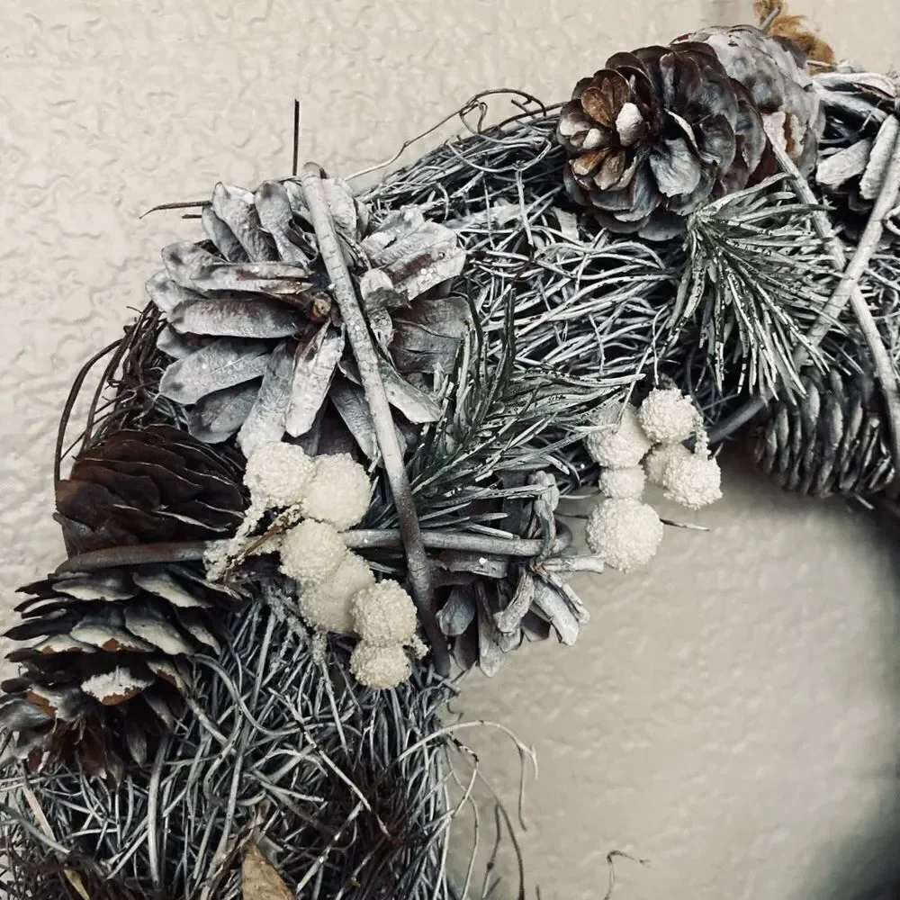 Rustic Winter Holiday Christmas Pine Wreath